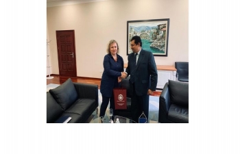 Mr.N. Venkataraman, Second Secretary & Head of Chancery had fruitful meeting with Ms.Sanela Demirovic, Expert Advisor for International Relations in Mayor's office in Mostar in connection with IDY'2019 celebrations in Mostar.